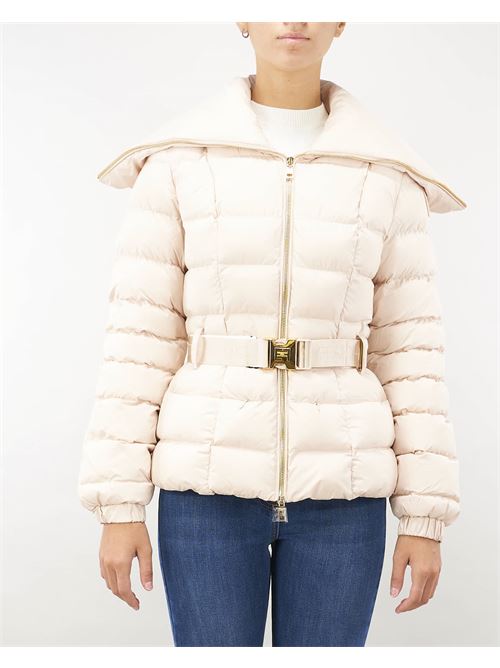 Short nylon down jacket with wide collar Elisabetta Franchi ELISABETTA FRANCHI | Jacket | PI76D46E2CI4